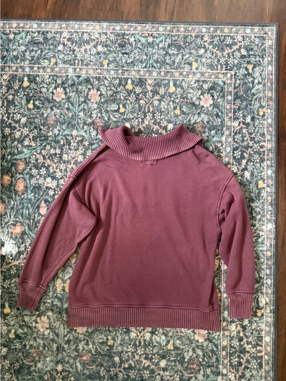 Aerie Down to Earth Quarter-Zip Oversized Sweatshirt Medium - Picture 5 of 5